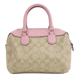 Coach F32203 Signature Handbag PVC/Leather Women's COACH