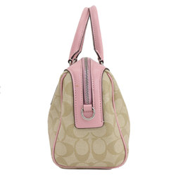 Coach F32203 Signature Handbag PVC/Leather Women's COACH