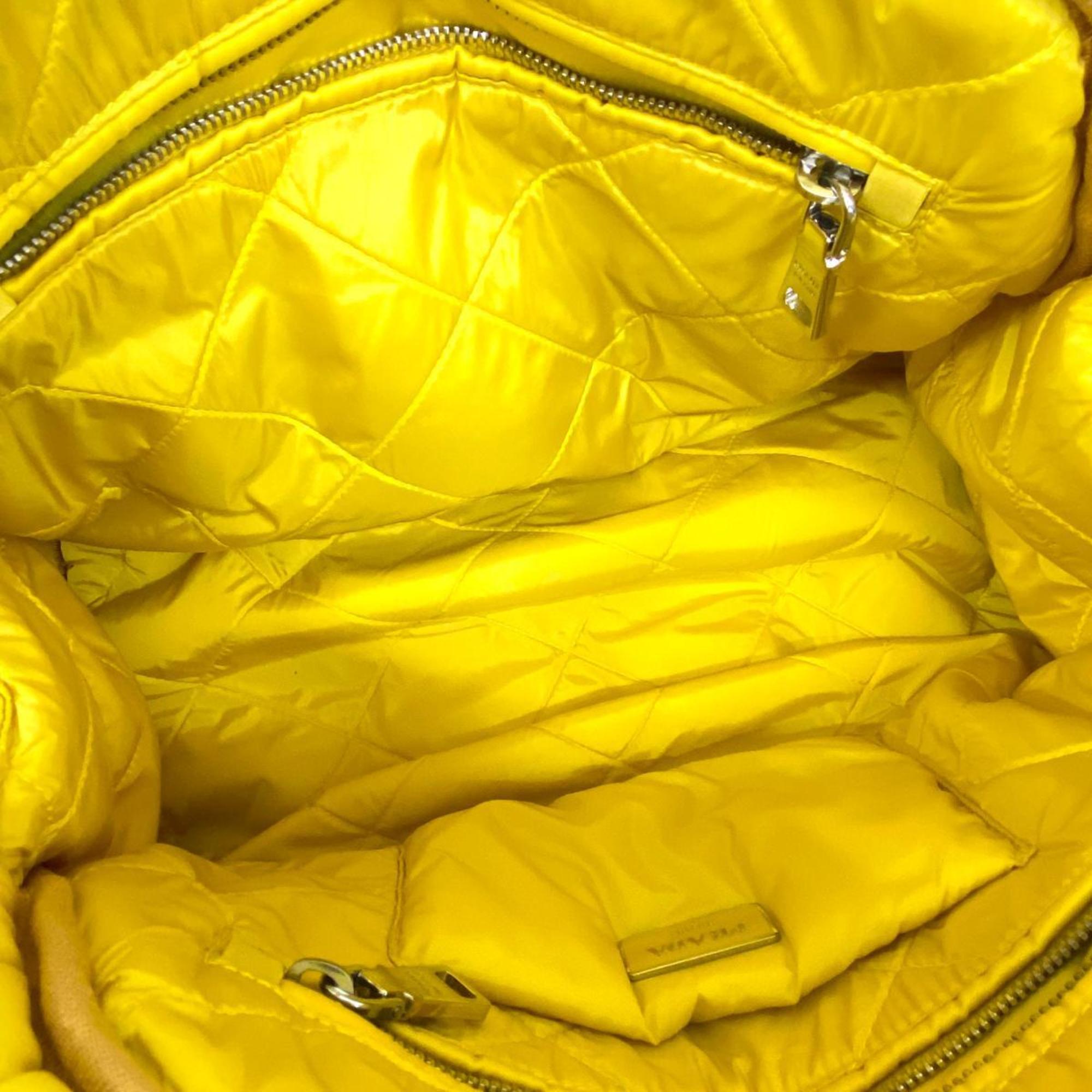 Prada handbag nylon yellow ladies