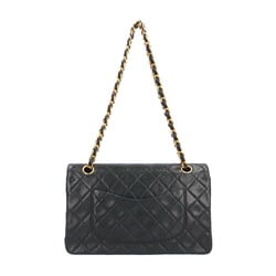 Chanel Matelasse Shoulder Bag Lambskin A01112 Black Women's CHANEL Double Chain Flap