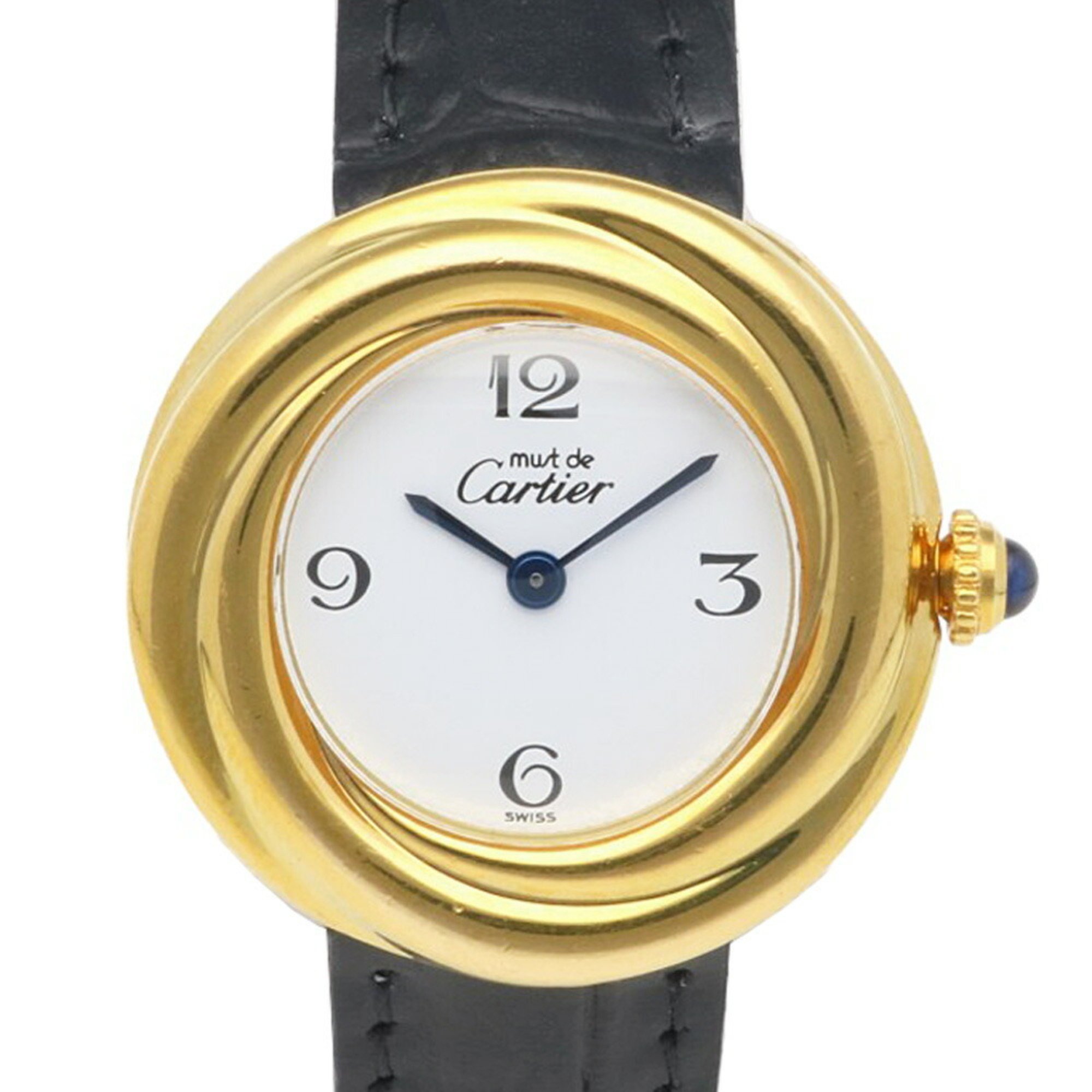 Cartier Must Vermeil Trinity Watch GP 2735 Quartz Ladies CARTIER