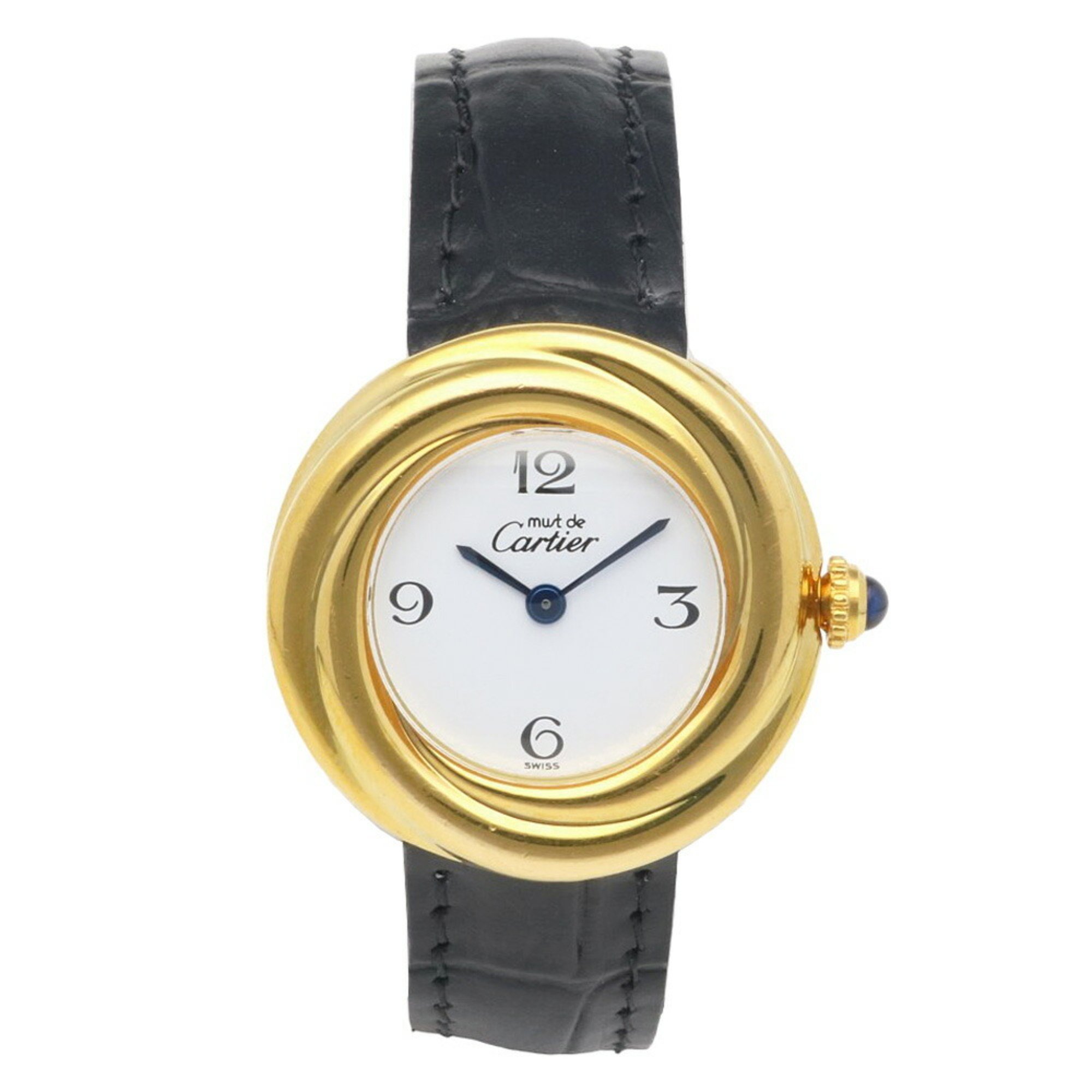 Cartier Must Vermeil Trinity Watch GP 2735 Quartz Ladies CARTIER