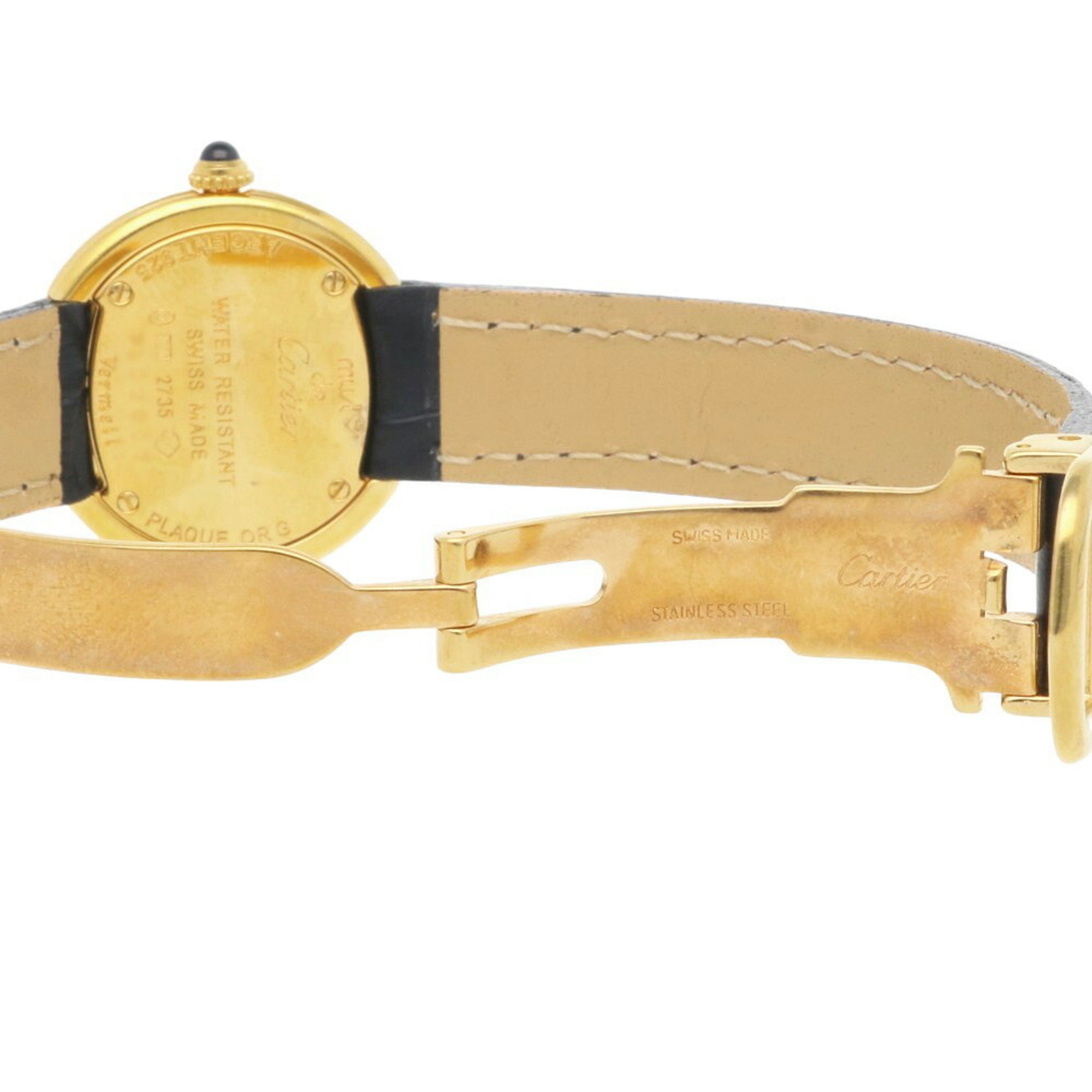 Cartier Must Vermeil Trinity Watch GP 2735 Quartz Ladies CARTIER