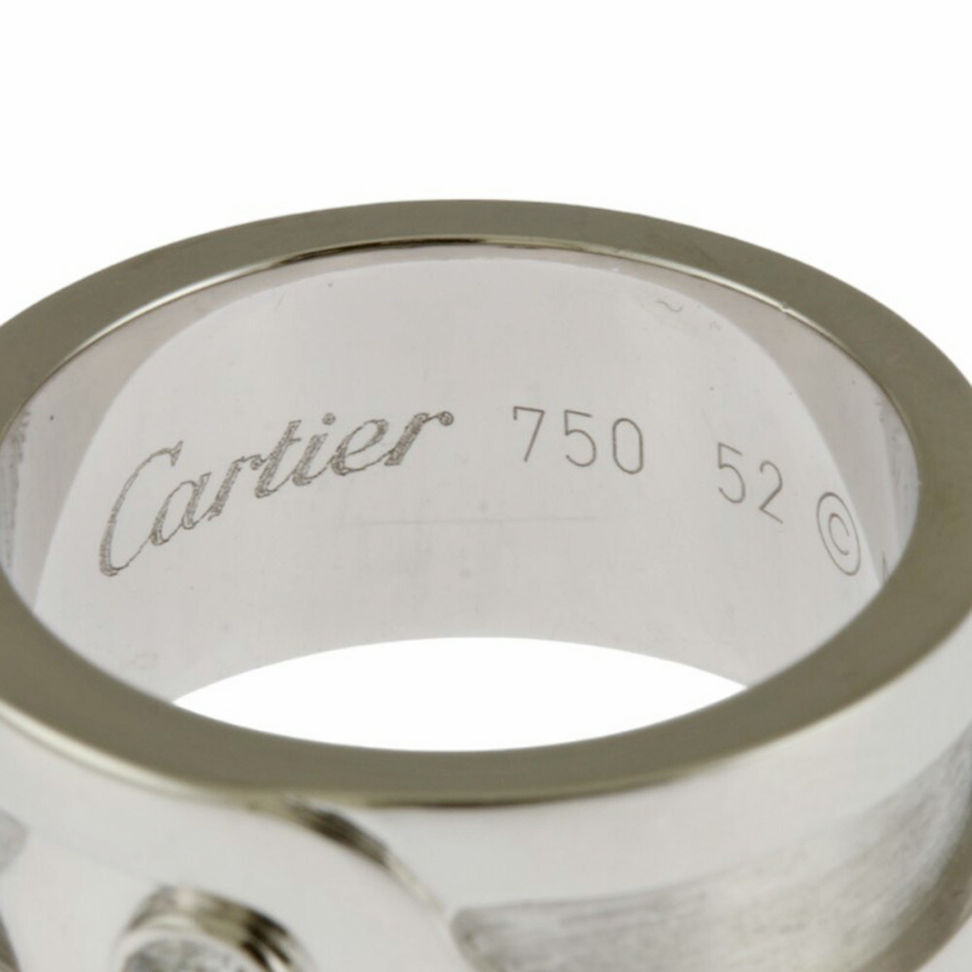 Cartier 2C Fortune Ring, Size 11.5, 18K Gold, Diamond, Women's, CARTIER