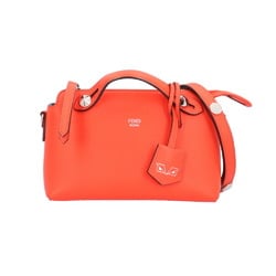 FENDI By The Way Shoulder Bag Leather 8BL135 1D5 159 8762 Orange Women's
