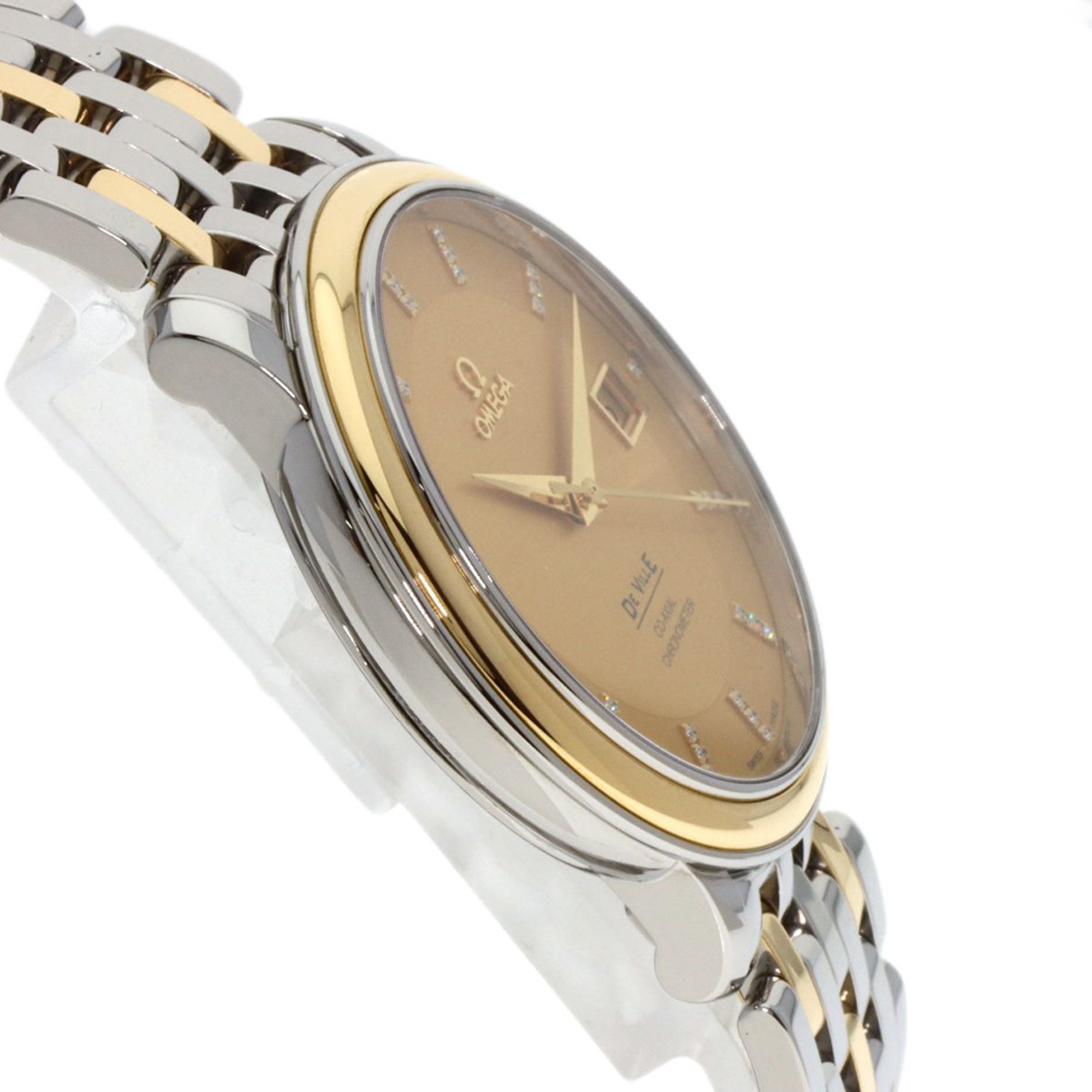 OMEGA 4374.15 De Ville Prestige Co-Axial Diamond Watch Stainless Steel/SSxK18YG Men's