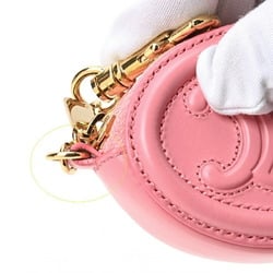 CELINE Cuir Triomphe Coin Case Pouch 10I86 Leather Pink S-155693