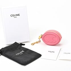 CELINE Cuir Triomphe Coin Case Pouch 10I86 Leather Pink S-155693