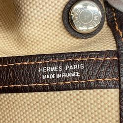 Hermes Tote Bag Garden TPM □I Stamp Toile H Brown Women's