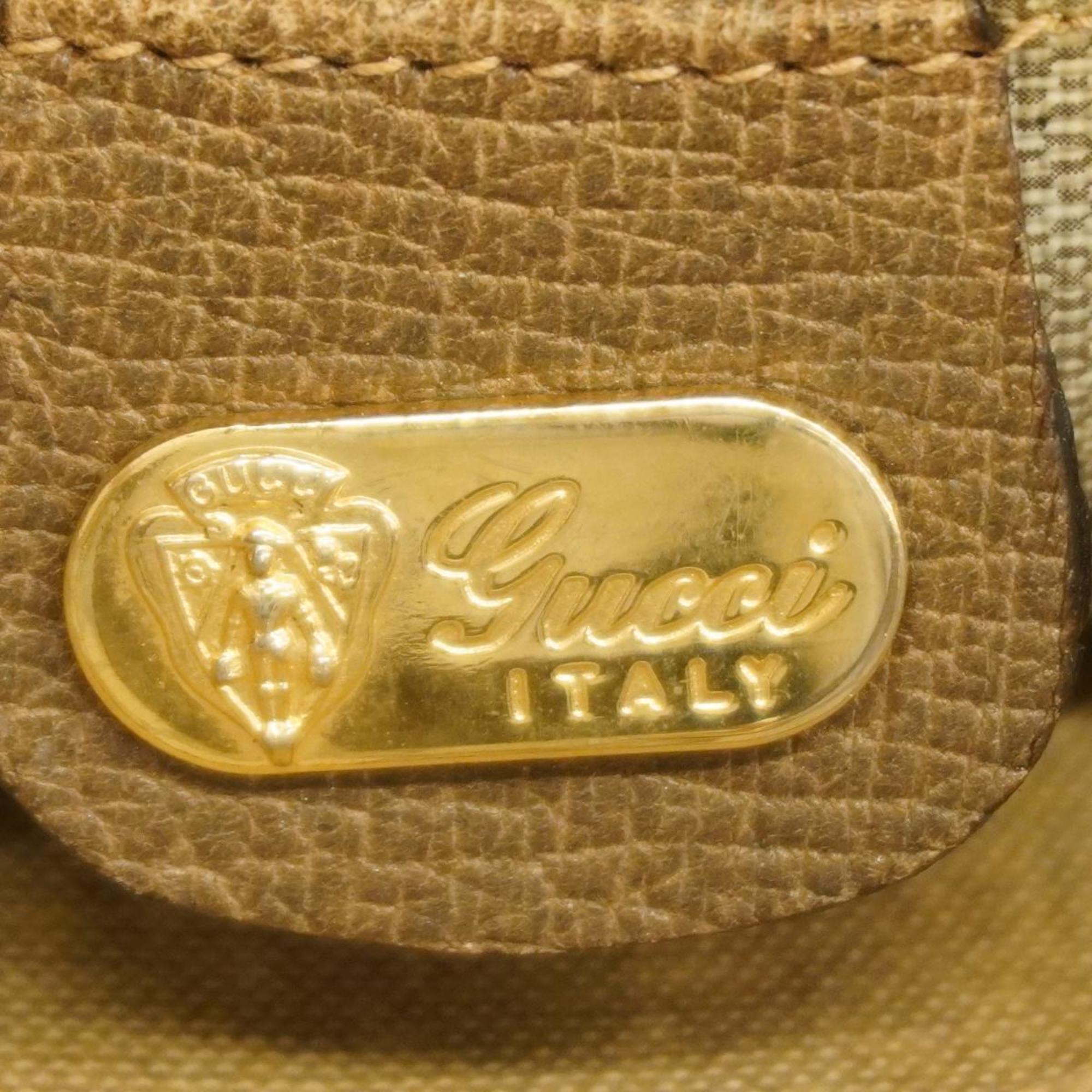 Gucci Tote Bag GG Supreme 002 103 1301 Leather Brown Women's