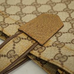 Gucci Tote Bag GG Supreme 002 103 1301 Leather Brown Women's