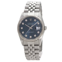 Rolex 16234G Datejust 10P Diamond Watch Stainless Steel/SS/K18WG Men's ROLEX