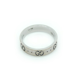 GUCCI GG Icon Ring, K18WG, White Gold, Size 10