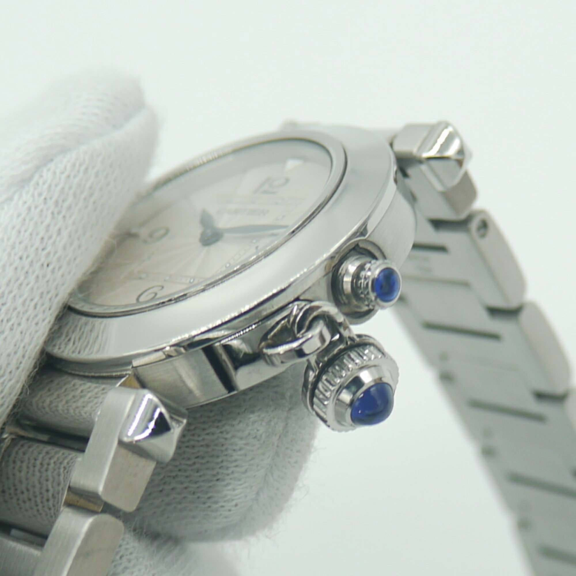 Cartier Pasha de Quartz WSPA0021 Ladies Watch Silver Dial