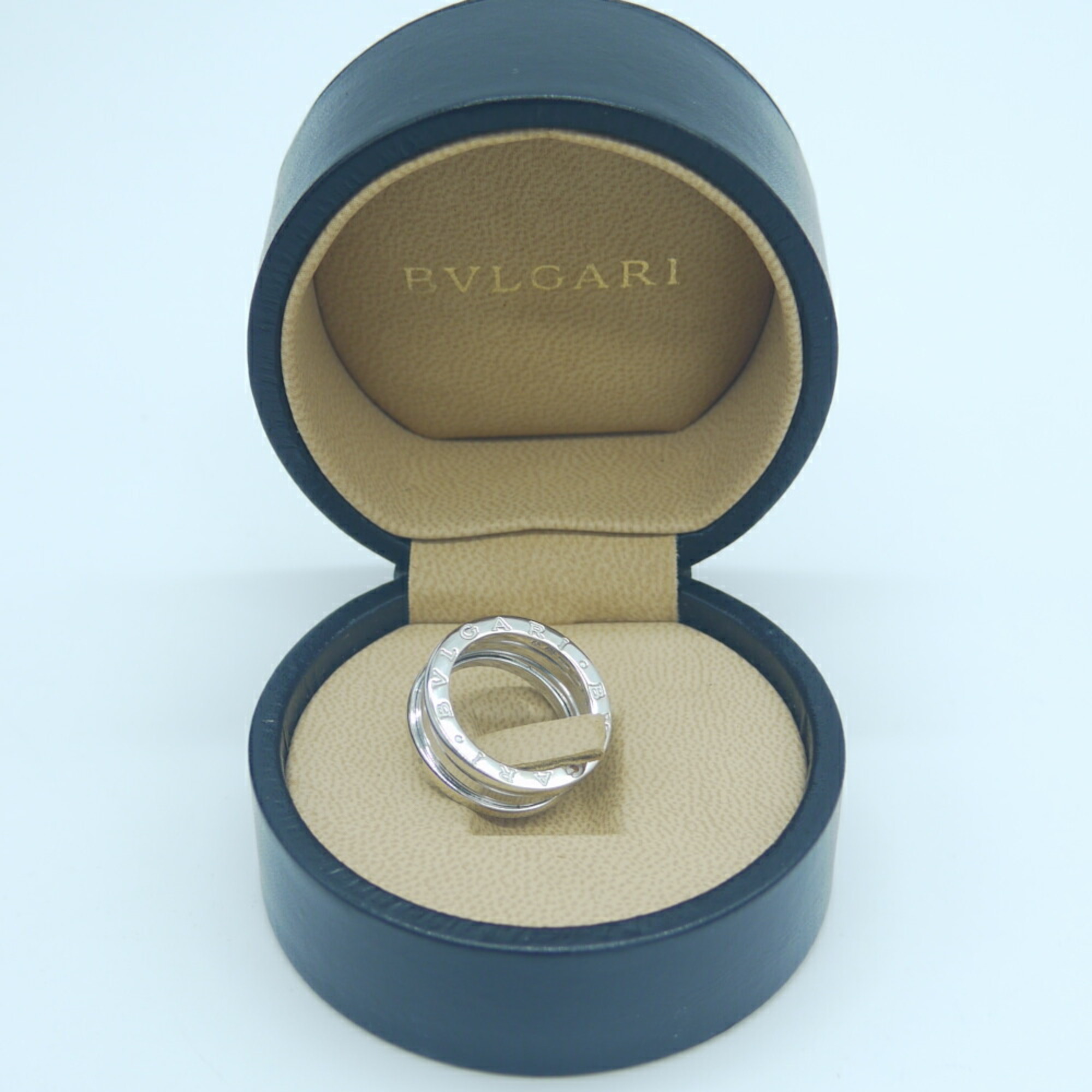 BVLGARI B-ZERO1 3-band ring, K18WG, white gold, size 12