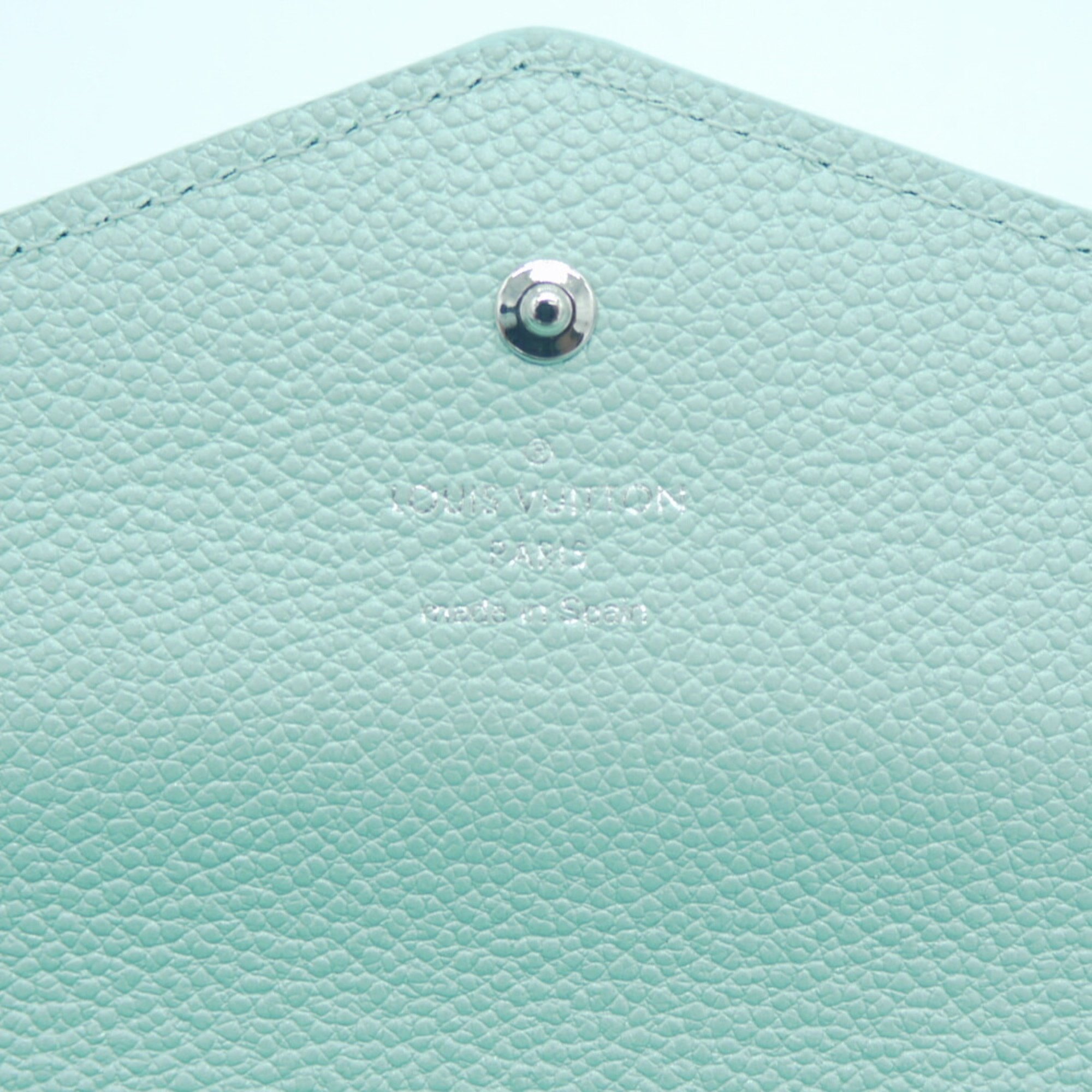 LOUIS VUITTON Louis Vuitton Portefeuille Sarah Monogram Empreinte Long Wallet Light Blue M82174