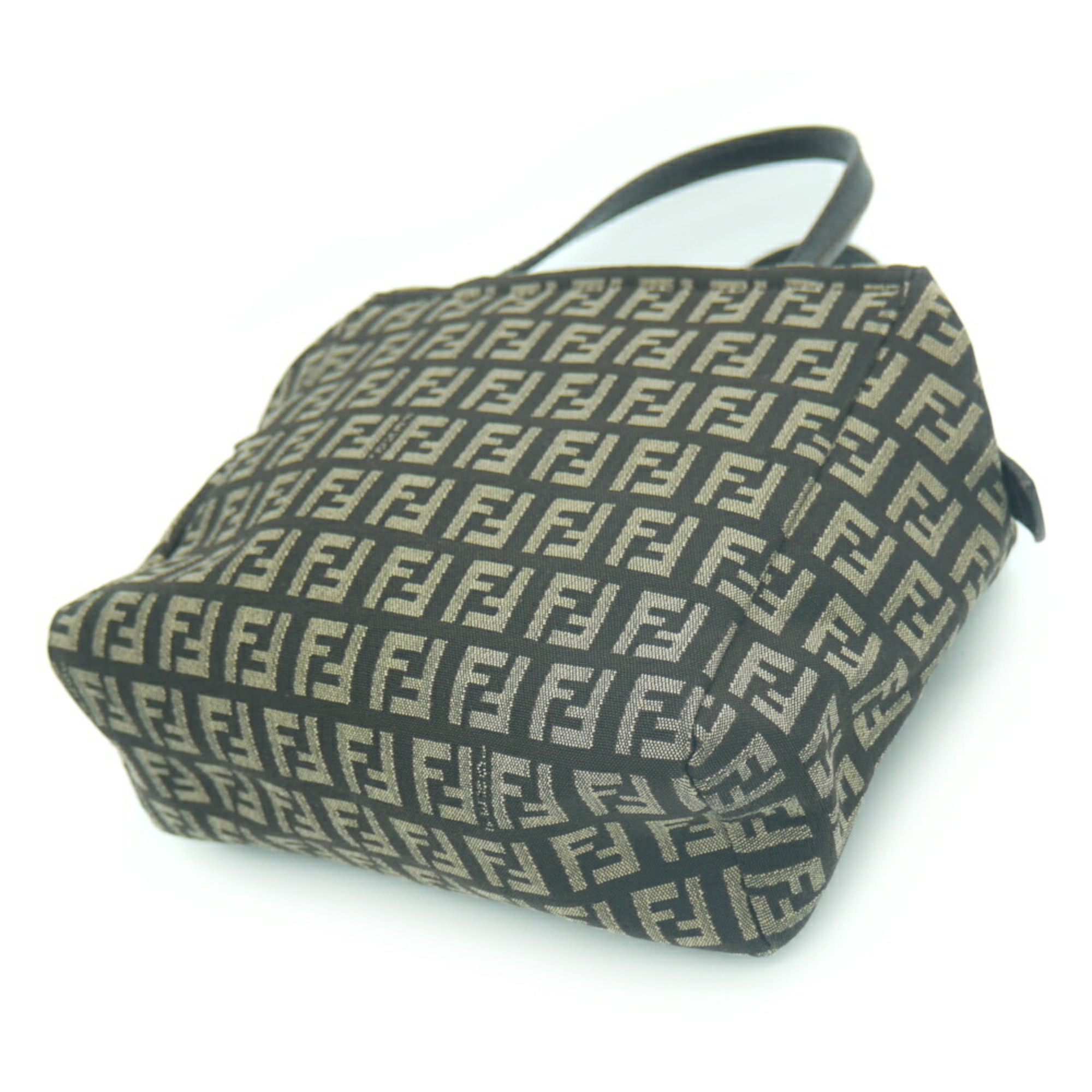 FENDI Zucchino Handbag Pouch Canvas Zucca Pattern 2386-8BN105-jq4-039