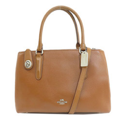 Coach 56839 Metalwork Handbag Leather Women's COACH