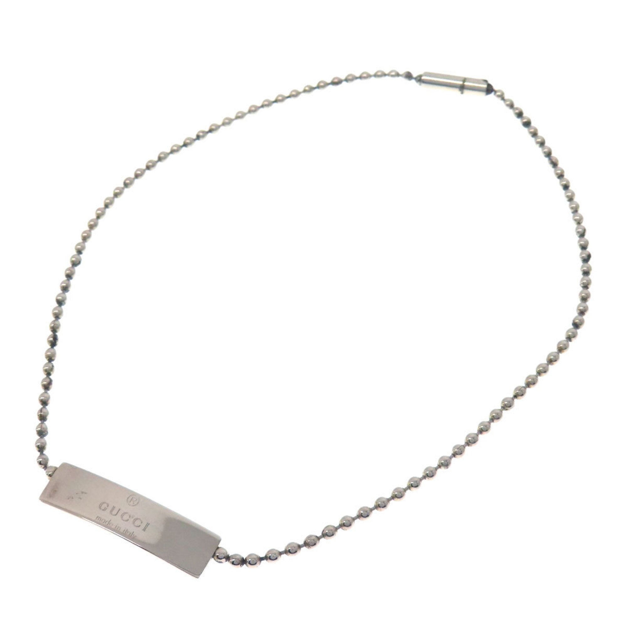 GUCCI Ball Chain Bracelet Silver Women's
