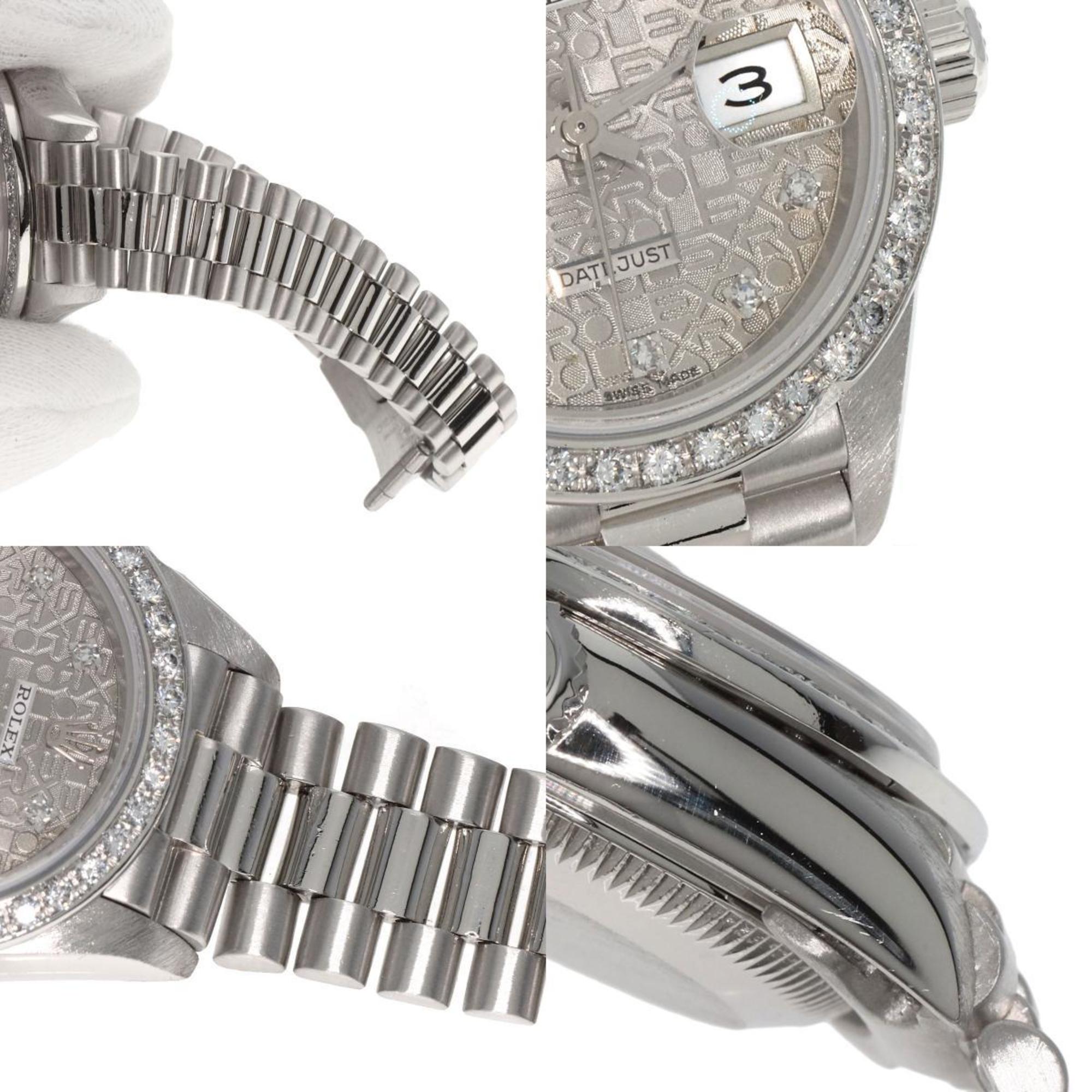 Rolex 69136G Datejust 10P Diamond Manufacturer Complete 2023.4 Watch Platinum PT950/PT950 Ladies ROLEX
