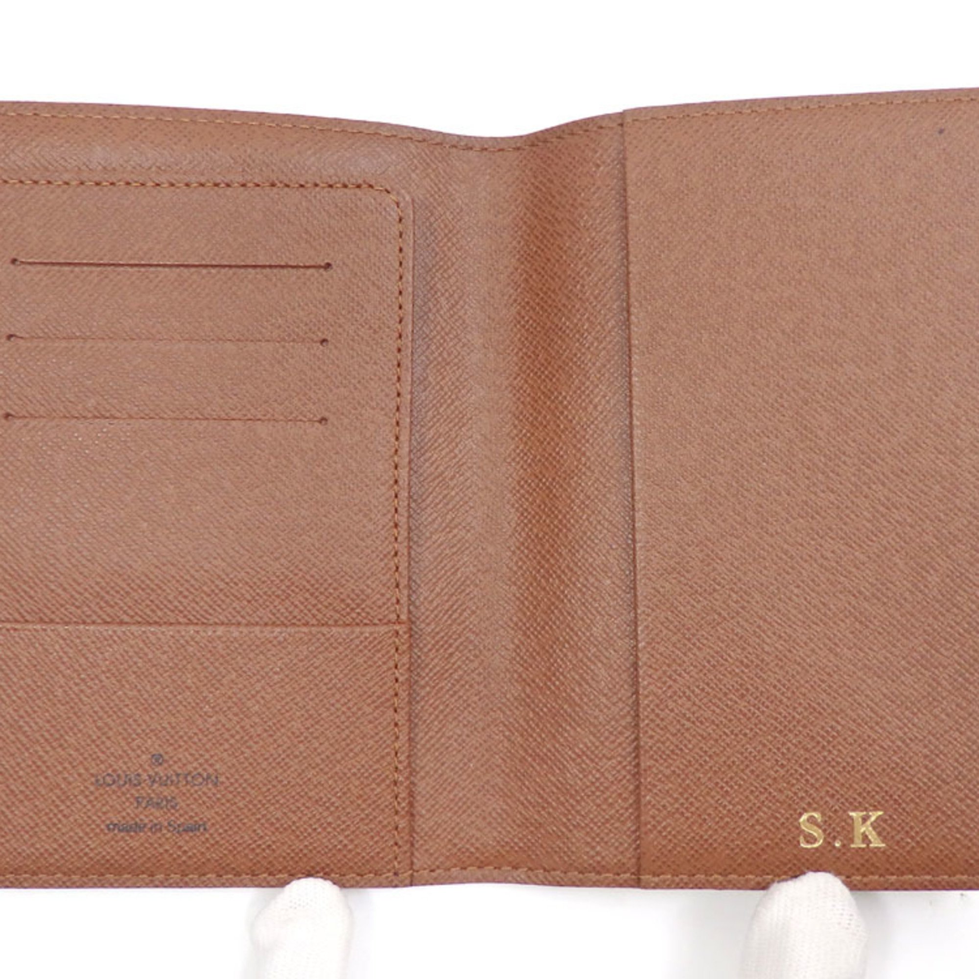 Louis Vuitton Passport Case Monogram Couverture M60180 Women's Men's Unisex Cover with Initials