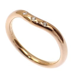 Tiffany Band Ring for Women, Diamond, K18RG, Size 9, 2.6g, 750, 18K Rose Gold, 3P, Elsa Peretti, 60016576