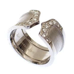 Cartier C2 Ring for Women Diamond K18WG Size 11 #52 11.1g 750 18K White Gold Sea-Do