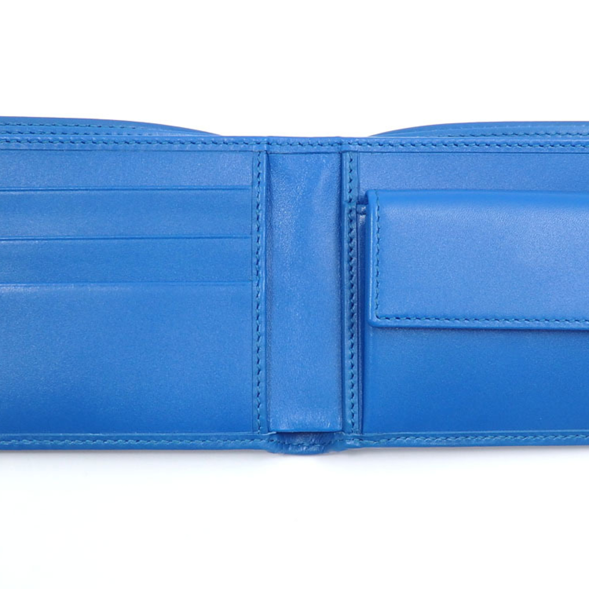 Gucci Bi-fold Wallet GG Imprime Men's Blue PVC Leather 224122