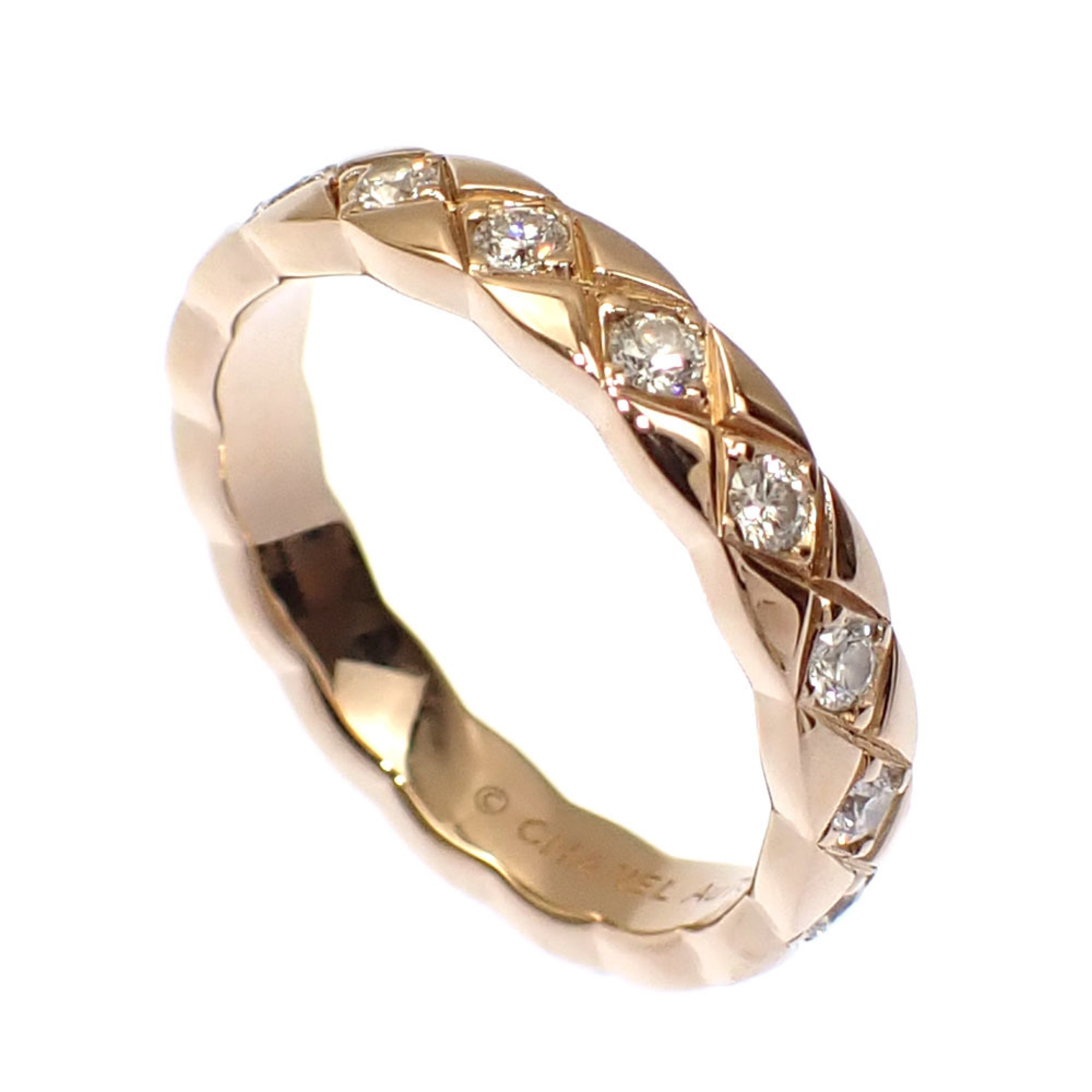 Chanel Coco Crush Ring for Women Diamond K18BG Size 5.5 #46 3.0g J11786 750 18K Beige Gold