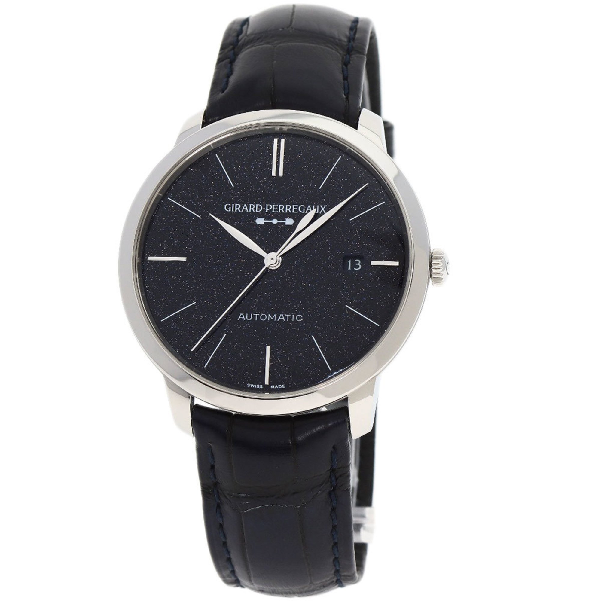 Girard-Perregaux 49555-11-435-BB4A 1966 Orion Aventurine Watch Stainless Steel/Leather Men's GIRARD-PERREGAUX