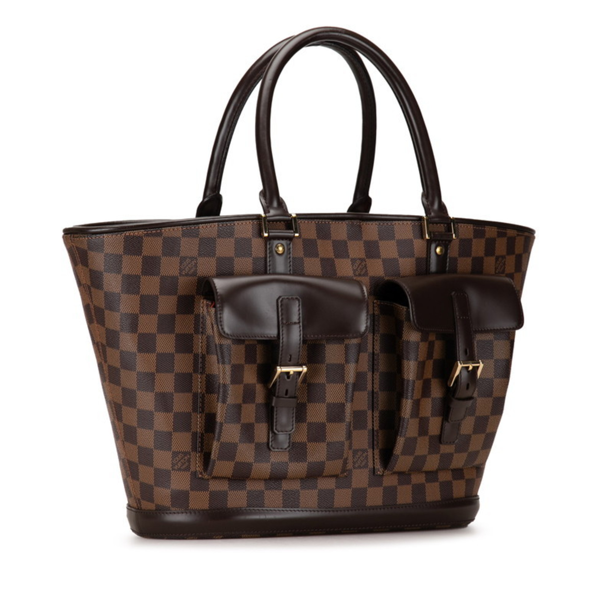 Louis Vuitton Damier Manosque GM Handbag Tote Bag N51120 Brown PVC Leather Women's LOUIS VUITTON