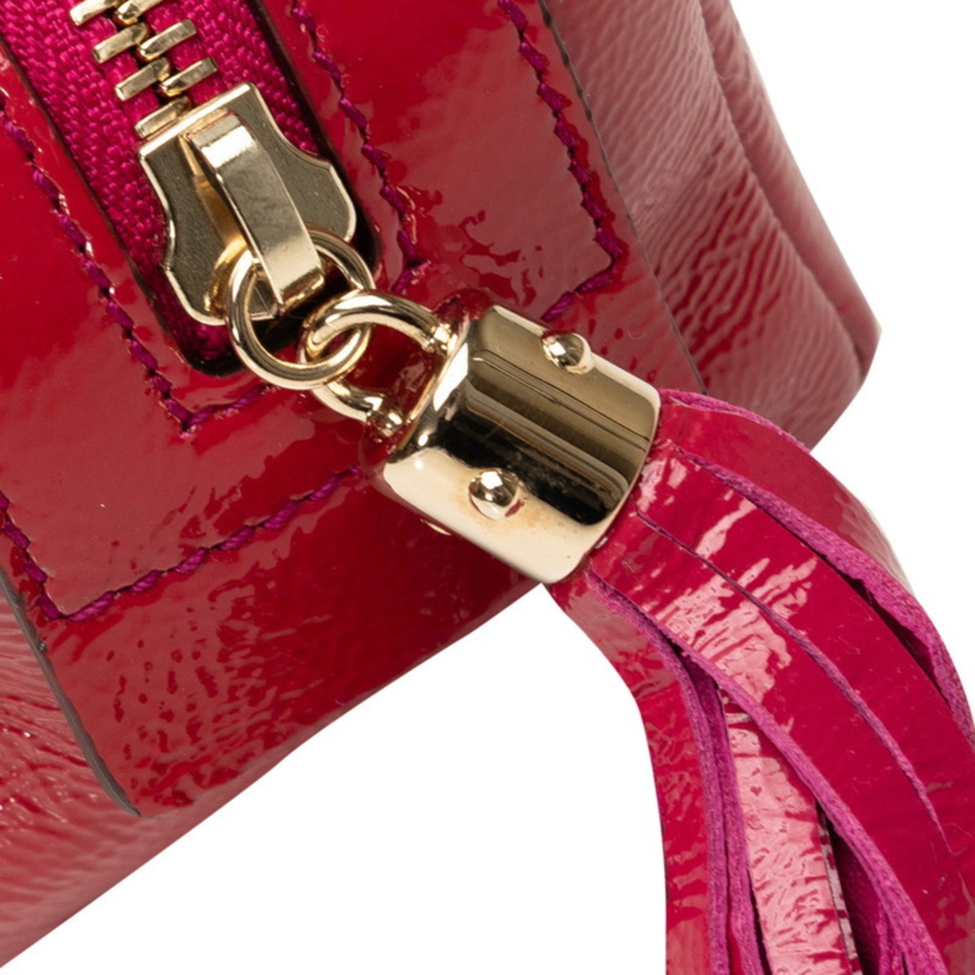 Gucci Interlocking G Soho Pouch 308634 Pink Patent Leather Women's GUCCI