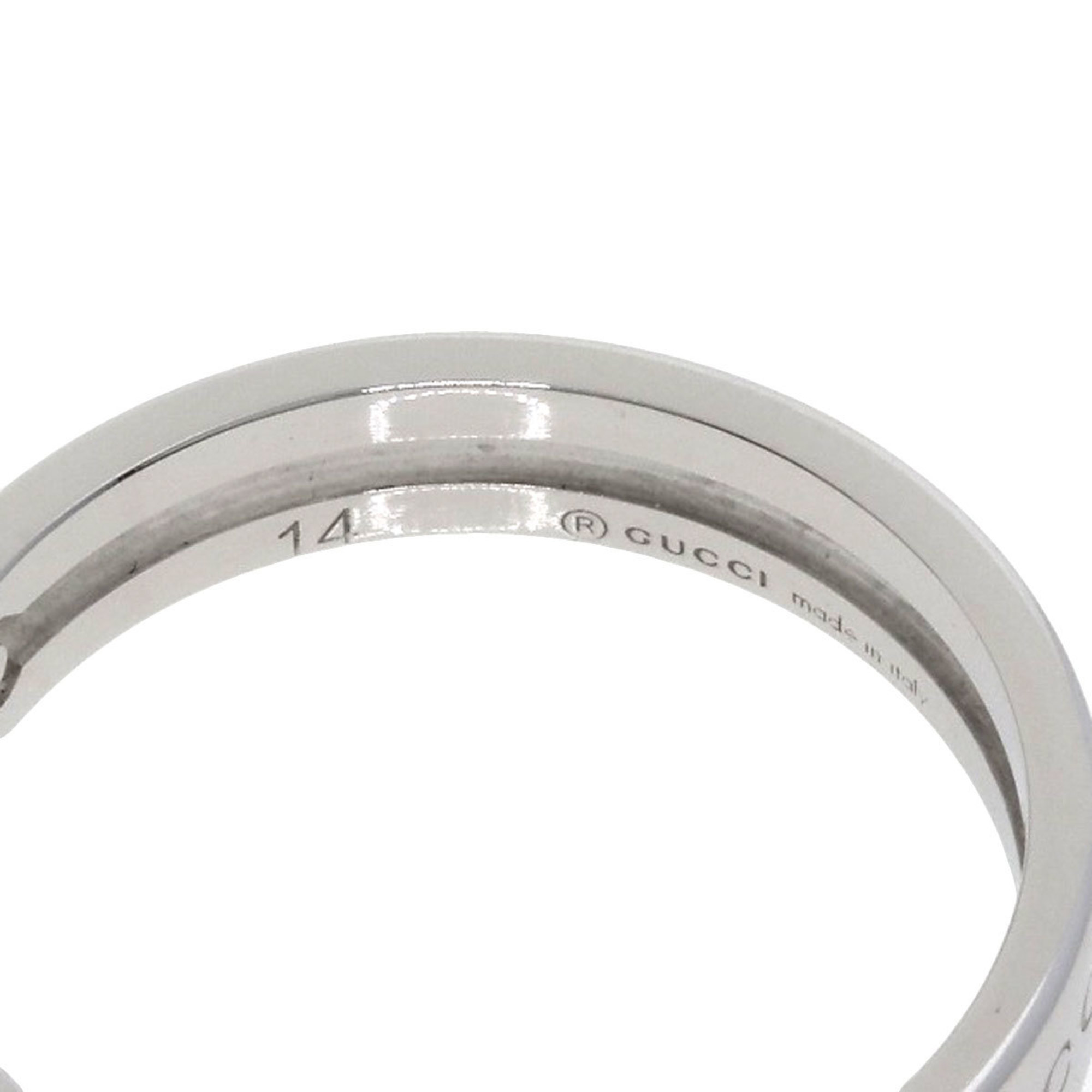Gucci Infinity #14 Ring, 18K White Gold, Women's, GUCCI