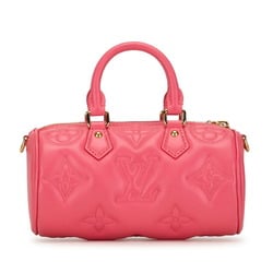 Louis Vuitton Monogram Papillon BB Handbag Chain Shoulder Bag M59826 Pink Calf Leather Women's LOUIS VUITTON