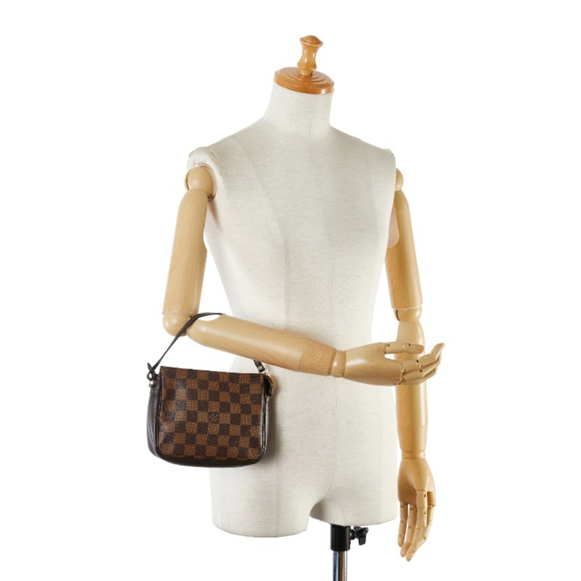 Louis Vuitton Damier Truth Makeup Pouch Shoulder Bag N51982 Brown PVC Leather Women's LOUIS VUITTON