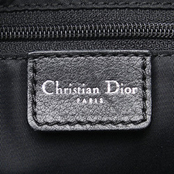 Christian Dior Dior Trotter Handbag Black Canvas Leather Women's