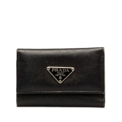 Prada Saffiano 6-ring key case M222 Black leather Women's PRADA