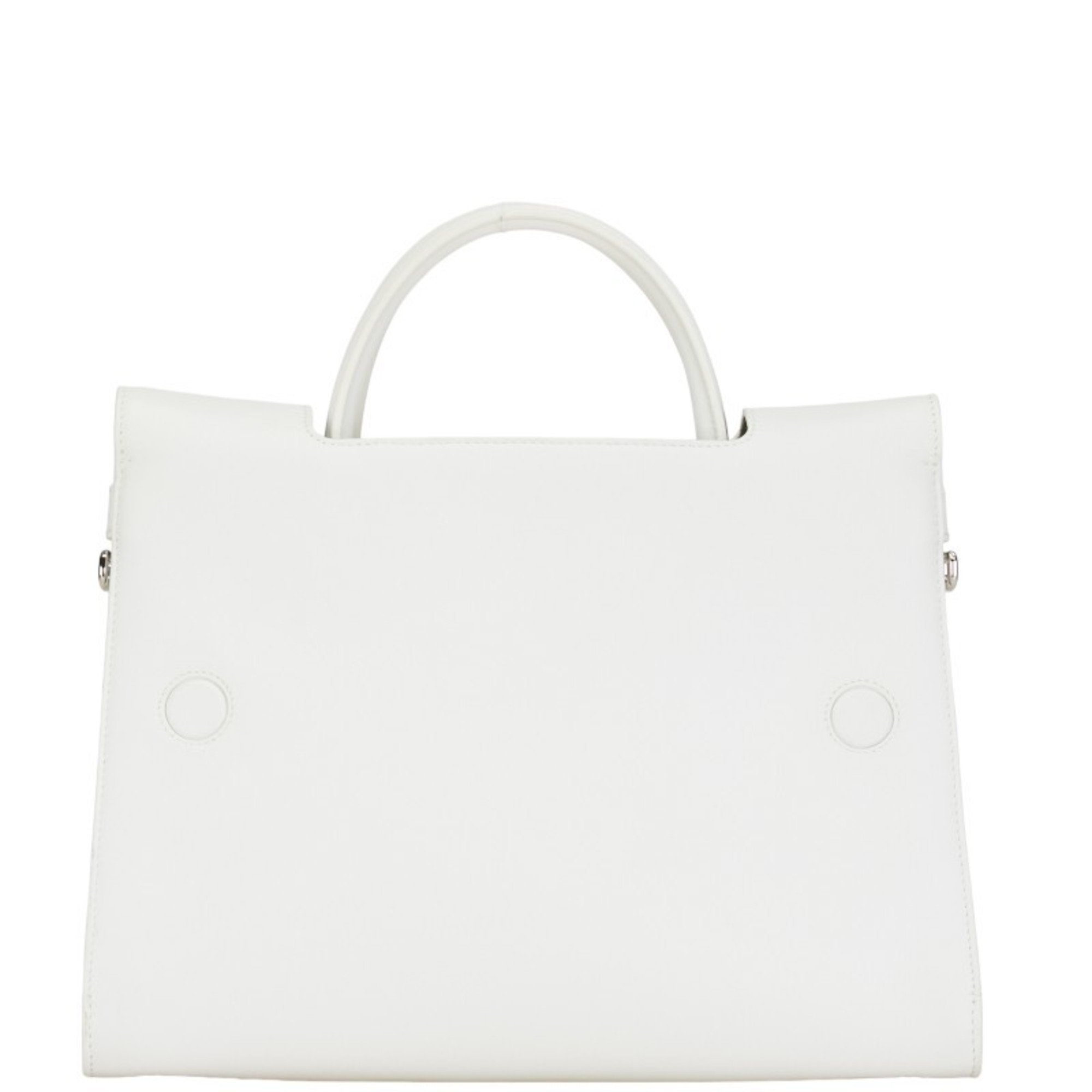 Christian Dior Dior DiorEver Handbag Shoulder Bag White Leather Women's