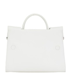 Christian Dior Dior DiorEver Handbag Shoulder Bag White Leather Women's
