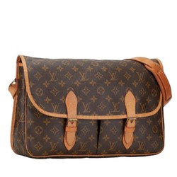 Louis Vuitton Monogram Gibessier GM Shoulder Bag M42249 Brown PVC Leather Women's LOUIS VUITTON