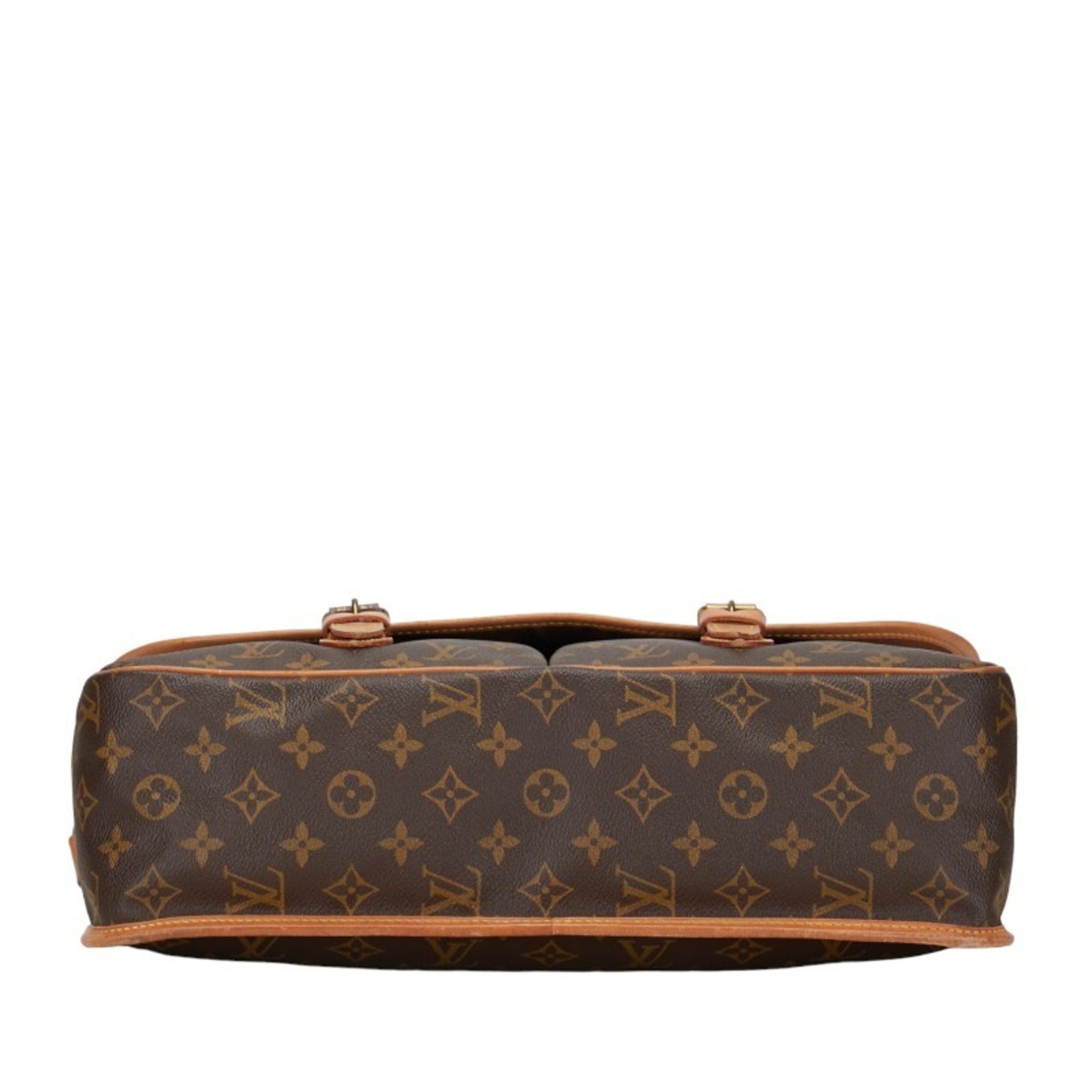 Louis Vuitton Monogram Gibessier GM Shoulder Bag M42249 Brown PVC Leather Women's LOUIS VUITTON