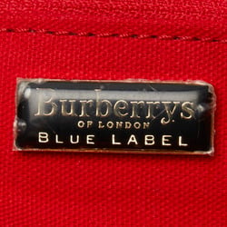 Burberry Nova Check Shoulder Bag Beige Black Wool Leather Women's BURBERRY