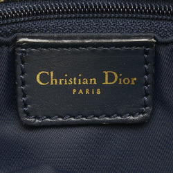 Christian Dior Dior Trotter Tote Bag Navy Canvas Leather Women's