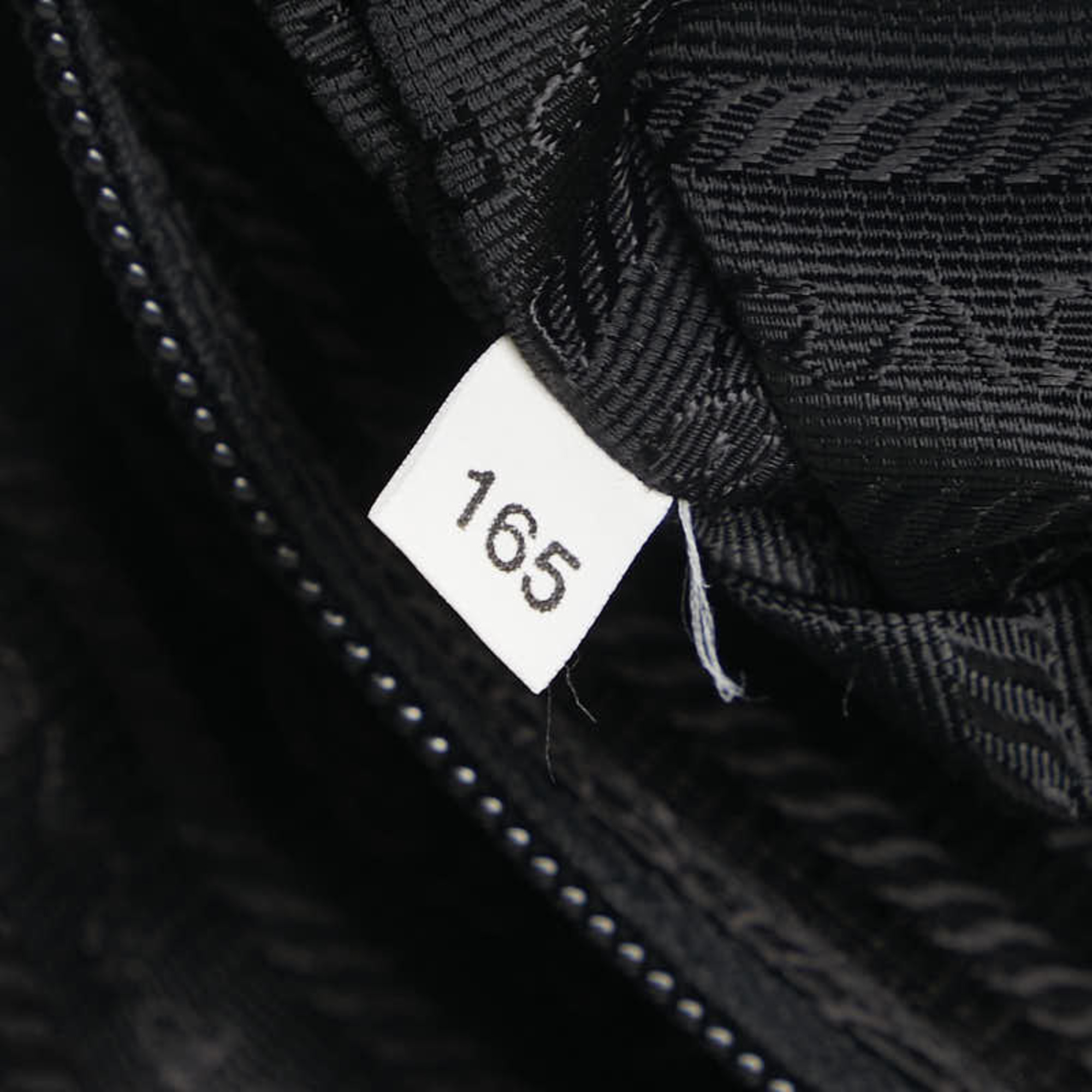 Prada Triangle Plate Shoulder Bag Black Nylon Leather Women's PRADA