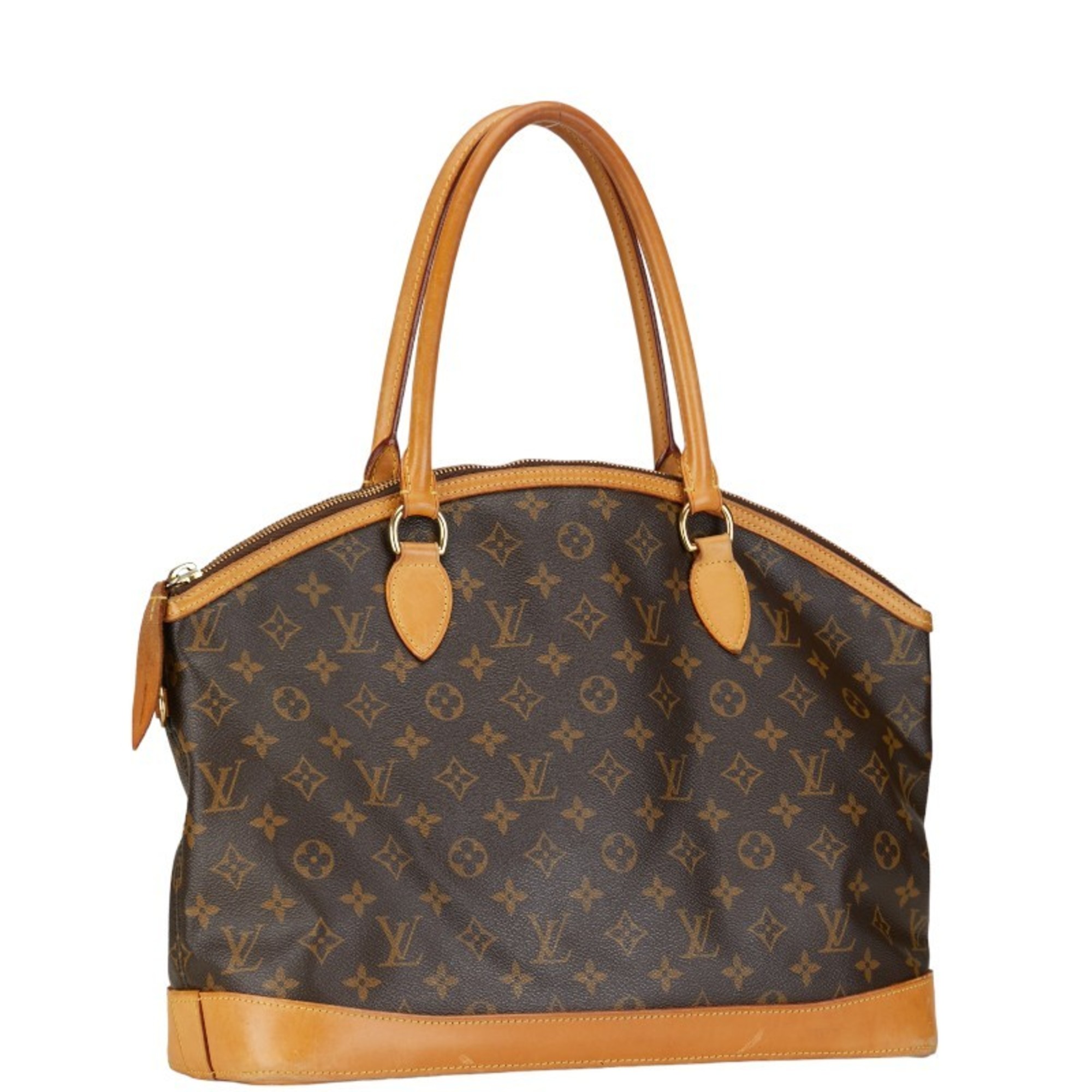 Louis Vuitton Monogram Lockit Horizontal Handbag Shoulder Bag M40104 Brown PVC Leather Women's LOUIS VUITTON