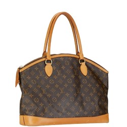 Louis Vuitton Monogram Lockit Horizontal Handbag Shoulder Bag M40104 Brown PVC Leather Women's LOUIS VUITTON