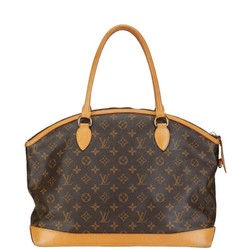 Louis Vuitton Monogram Lockit Horizontal Handbag Shoulder Bag M40104 Brown PVC Leather Women's LOUIS VUITTON