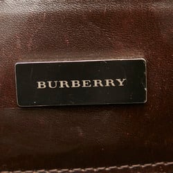 Burberry Nova Check Handbag Tote Bag Beige Brown Canvas Leather Women's BURBERRY