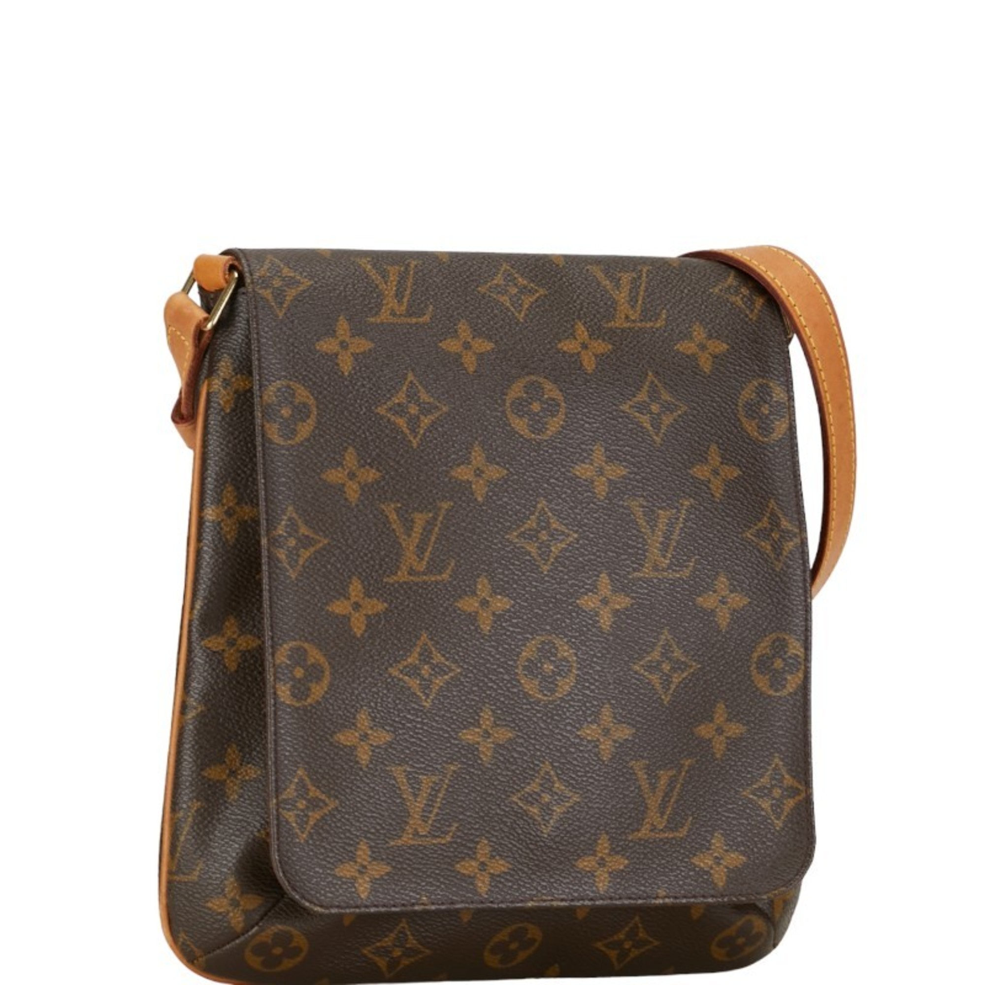 Louis Vuitton Monogram Musette Salsa Short Shoulder Bag M51258 Brown PVC Leather Women's LOUIS VUITTON