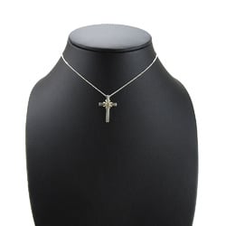 Tiffany Necklace Signature Cross Silver 925 K18YG Approx. 7.2g Women's TIFFANY&Co.